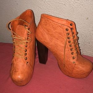 Orange booties